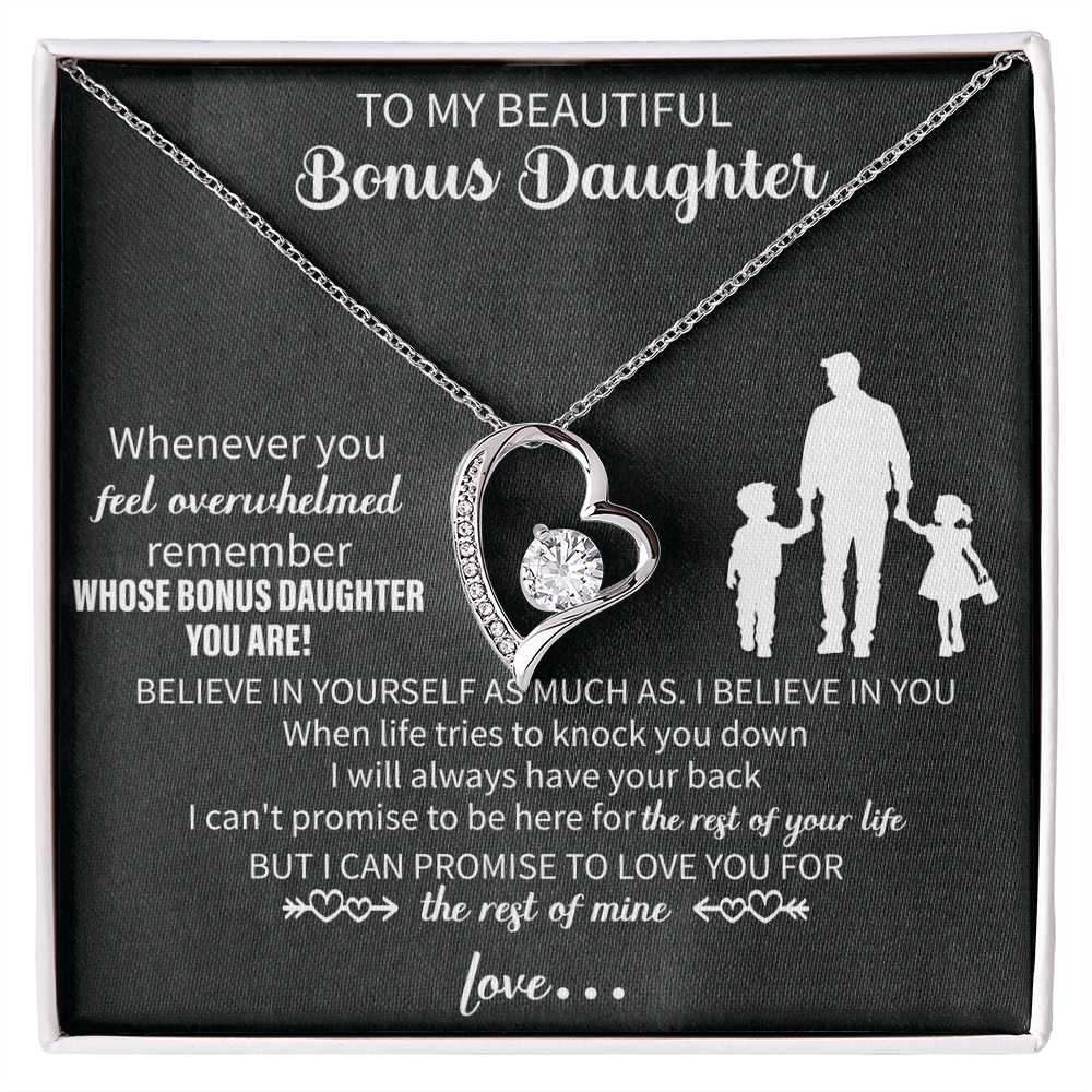 To my beautiful Daughter necklace From Mom, Heartfelt Message, Elegant Jewelry Box, Unique Mothers Day Keepsake, Beautiful Birthday Gift, Premium Mother Daughter Necklace - Beauty Belliss